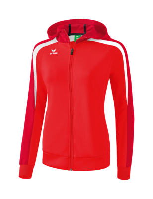 ERIMA Damen Liga 2.0 Trainingsjacke mit Kapuze rot/dunkelrot/weiß