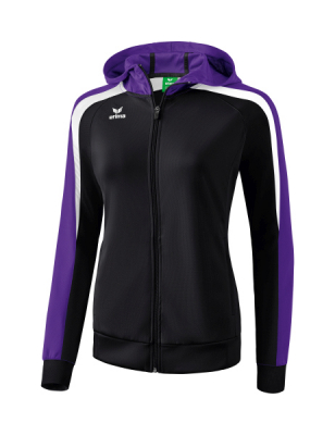 ERIMA Damen Liga 2.0 Trainingsjacke mit Kapuze schwarz/violet/weiß