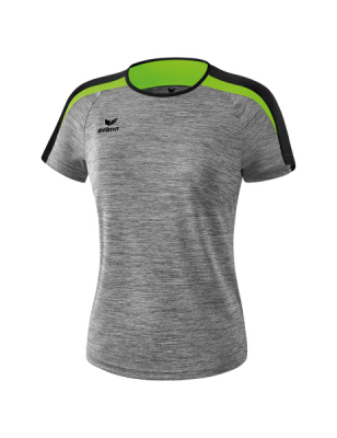 ERIMA Damen Liga 2.0 T-Shirt grau melange/schwarz/green gecko