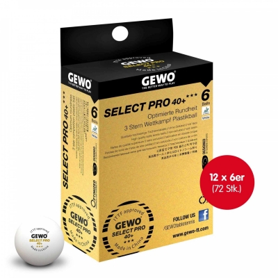 Gewo Wettkampfball Select Pro 40+ *** 12x 6er Schachtel