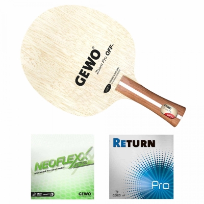 Gewo TT-Schläger Zoom Pro mit Neoflexx 40 und Return Pro 1,9/1,6