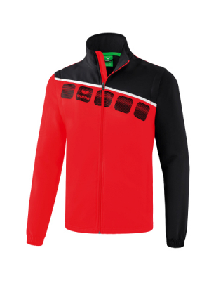 ERIMA 5-C Jacke mit abnehmbaren Ärmeln rot/schwarz/weiß