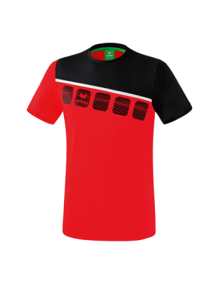 ERIMA 5-C T-Shirt rot/schwarz/weiß