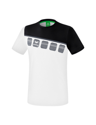ERIMA 5-C T-Shirt weiß/schwarz/dunkelgrau