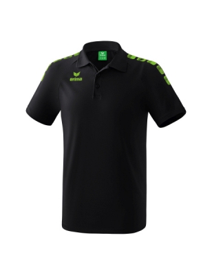 ERIMA Essential 5-C Poloshirt schwarz/green gecko