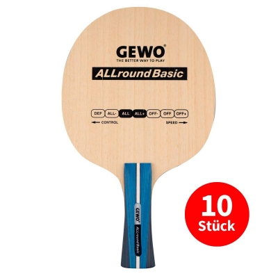 GEWO Set 10x Holz ALLround Basic (8x konkav+2x gerade)