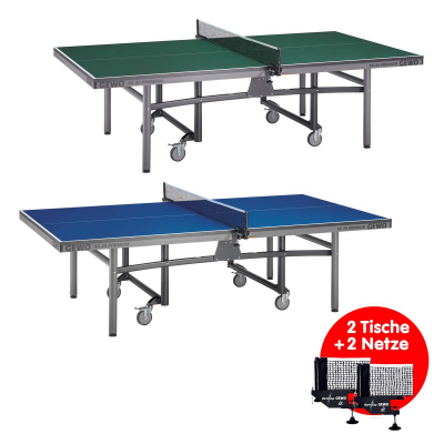 GEWO 2er Set Tisch SC25 Premium + 2 Netze