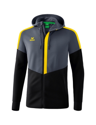 ERIMA Squad Trainingsjacke mit Kapuze slate grey/schwarz/gelb