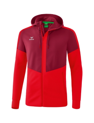 ERIMA Squad Trainingsjacke mit Kapuze bordeaux/rot