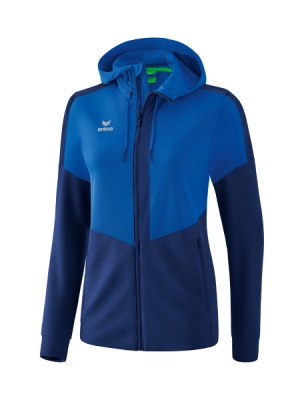 ERIMA Damen Squad Trainingsjacke mit Kapuze new royal/new navy