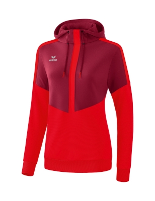 ERIMA Damen Squad Kapuzensweat bordeaux/rot