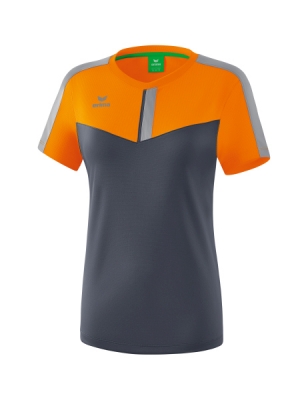 ERIMA Damen Squad T-Shirt new orange/slate grey/monument grey