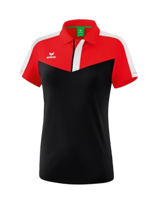 ERIMA Damen Squad Poloshirt rot/schwarz/weiß