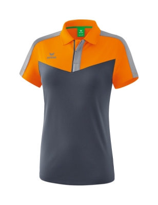 ERIMA Damen Squad Poloshirt new orange/slate grey/monument grey