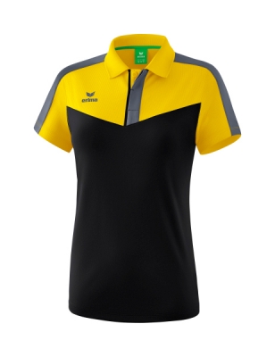 ERIMA Damen Squad Poloshirt gelb/schwarz/slate grey