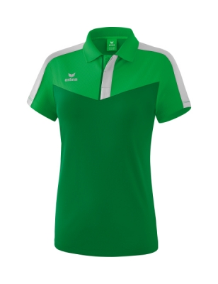 ERIMA Damen Squad Poloshirt fern green/smaragd/silver grey