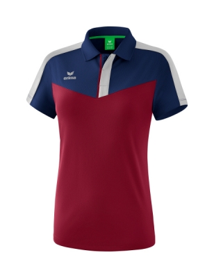 ERIMA Damen Squad Poloshirt new navy/bordeaux/silver grey