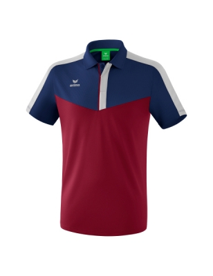 ERIMA Squad Poloshirt new navy/bordeaux/silver grey