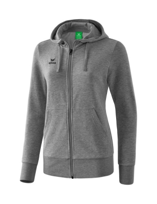 ERIMA Damen Kapuzensweatjacke grau melange