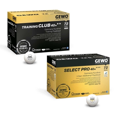 GEWO Ball-Set je 1x Training Club 40+** + Select Pro 40+*** 72er