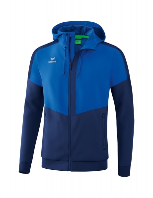 ERIMA Herren Squad Tracktop Jacke mit Kapuze SQUAD new royal/new navy (Sonderposten)