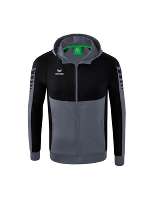 ERIMA Six Wings Trainingsjacke mit Kapuze slate grey/schwarz