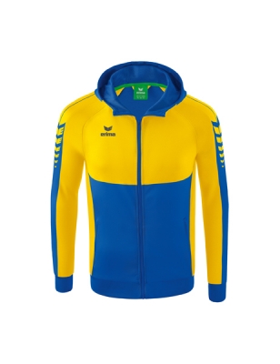 ERIMA Six Wings Trainingsjacke mit Kapuze new royal/gelb