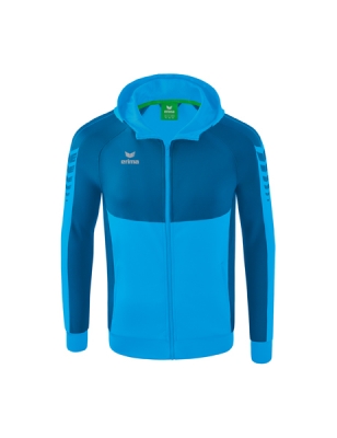 ERIMA Six Wings Trainingsjacke mit Kapuze curacao/mykonos