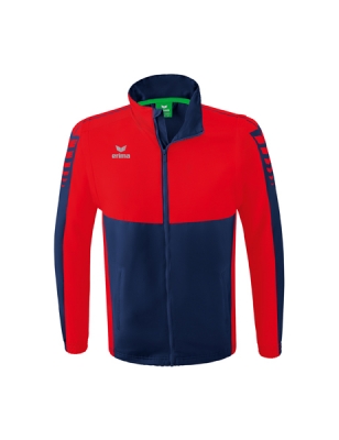 ERIMA Six Wings Jacke mit abnehmbaren Ärmeln new navy/rot