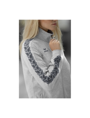 ERIMA Damen Essential Team Tracktop Jacke hellgrau melange/slate grey