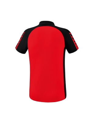 ERIMA Six Wings Poloshirt rot/schwarz