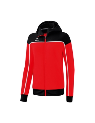 ERIMA Damen CHANGE by erima Trainingsjacke mit Kapuze rot/schwarz/weiß