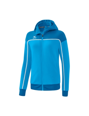 ERIMA Damen CHANGE by erima Trainingsjacke mit Kapuze curacao/mykonos/weiß