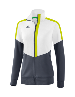 ERIMA Damen Squad Worker Jacke weiß/slate grey/bio lime (Sonderposten)