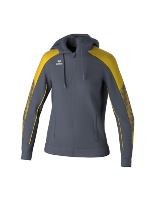 ERIMA Damen EVO STAR Trainingsjacke mit Kapuze slate grey/gelb