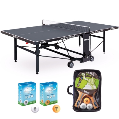 GEWO Set 1x AWR Outdoor + 1x Schlägerset Rave Speed + 2x Ball AWR Outdoor