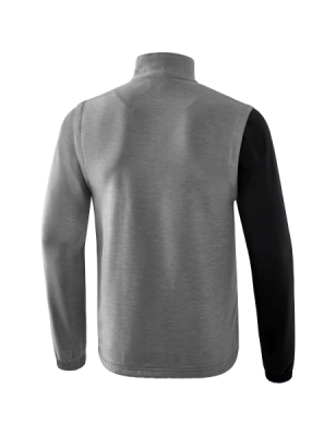 ERIMA 5-C Jacke mit abnehmbaren Ärmeln schwarz/grau melange/weiß (Sonderposten)