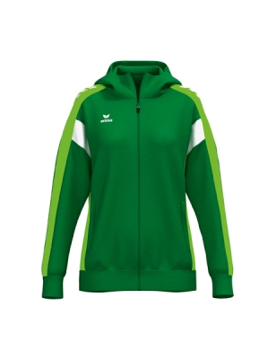 ERIMA Damen CELEBRATE 125 Training Jacket with hood smaragd/green gecko
