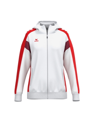 ERIMA Damen CELEBRATE 125 Training Jacket with hood weiß/rot