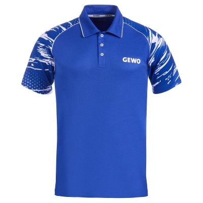 GEWO Poloshirt Marmo I blau/weiß