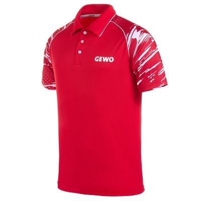 GEWO Poloshirt Marmo II rot/weiß