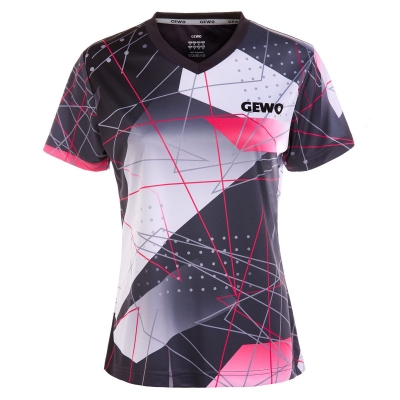 GEWO Lady Shirt Lugo schwarz/pink