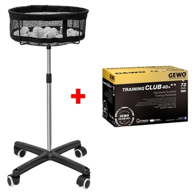 GEWO Set 1x Mobiler Ballkorb + 1x Ball Training Club 72er