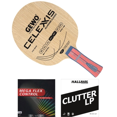 GEWO Schl?ger: Holz Celexxis Allround Classic mit Mega Flex Control + HALLMARK Clutter-LP konkav