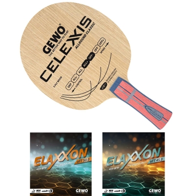 GEWO Schl?ger: Holz Celexxis Allround Classic mit Elaxxon eFT 50.0 + 45.0 konkav
