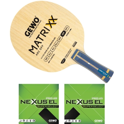 GEWO Schl�ger: Holz Matrixx ARC OFF mit Nexxus EL Pro 48 SuperSelect + 45 konkav