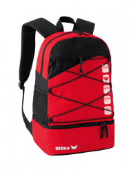 ERIMA Club 5 Multifunktionsrucksack mit Bodenfach rot/schwarz