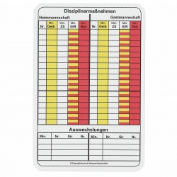 ERIMA Spielnotizkarten Fussball weiß