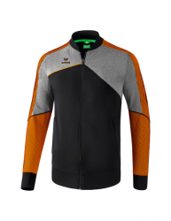 ERIMA Premium One 2.0 Präsentationsjacke schwarz/grau melange/neon orange