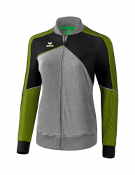 ERIMA Damen Premium One 2.0 Präsentationsjacke grau melange/schwarz/lime pop